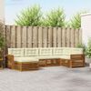 vidaXL Outdoor-Sofagarnitur mit Kissen 6 pcs Natur und Creme