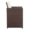 vidaXL 15-tlg. Garten-Essgruppe mit Auflagen Poly Rattan Braun