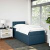 vidaXL Boxspringbett mit Matratze Blau 90x190 cm Samt