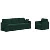 vidaXL Sofa Set 2 Stk. Dunkelgr&uuml;n Samt