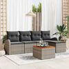 vidaXL Garten-Sofa-Set 6 pcs Grau