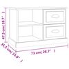 vidaXL TV-Schrank Braun Eichen-Optik 73x35,5x47,5 cm Holzwerkstoff