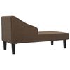 vidaXL Chaiselongue mit Nackenrolle Braun Stoff