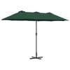 vidaXL Gartensonnenschirm 370 x 197 x 239 cm Polyester und Aluminium