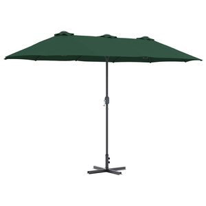 vidaXL Gartensonnenschirm 370 x 197 x 239 cm Polyester und Aluminium