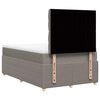 vidaXL Boxspringbett mit Matratze Taupe 120x190 cm Stoff