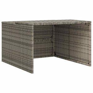 vidaXL M&auml;hroboter-Garage Grau 86x90x52/57 cm Poly Rattan