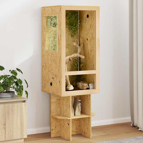 vidaXL Terrarium Braun 50 x 50 x 130 cm OSB