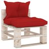 vidaXL Garten-Palettensofa 4-Sitzer mit Kissen Kiefernholz