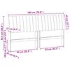 vidaXL Gepolstertes Kopfteil Taupe 180 cm Massives Kiefernholz
