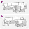 vidaXL Sofagarnituren 8 pcs Nat&uuml;rlich und Hellgrau Massivholz Akazie
