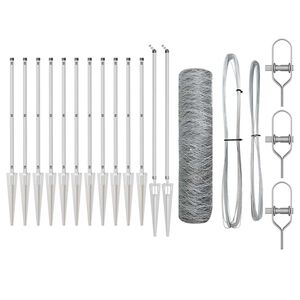 vidaXL Schwei&szlig;drahtzaun mit Spikes 25 x 0,8 m (B x H)