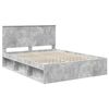 vidaXL Bettrahmen Beton Grau 150 x 200 cm Massives Kiefernholz