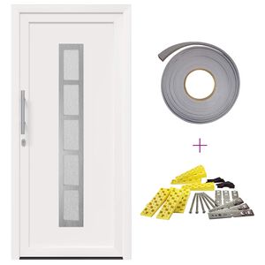 vidaXL Vordert&uuml;r 88 x 200 cm PVC Wei&szlig;