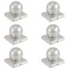 vidaXL Pfostenkappen 6 Stk. Kugelform Verzinktes Metall 101 x 101 mm