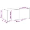 vidaXL TV-Wandschrank Schwarz Eichen-Optik 80 x 35 x 31 cm