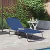 vidaXL Klappbare Sonnenliege 1-Person Blau 56 x 189 x 87cm Stoff