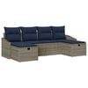 vidaXL Sofa Set mit Kissen 5 pcs Poly-Rattan