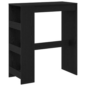 vidaXL Bartisch mit Regal Schwarz Eichen-Optik 90x40x103,5 cm