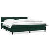 vidaXL Boxspringbett mit Matratze Dunkelgr&uuml;n 180x210 cm Samt