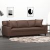 vidaXL 3-Sitzer-Sofa mit Kissen Braun 180 cm Kunstleder
