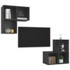 vidaXL 4-tlg. TV-Schrank-Set Grau Holzwerkstoff