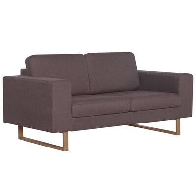vidaXL 2-Sitzer-Sofa Stoff Taupe