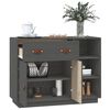 vidaXL Sideboard Grau 98,5x40x75 cm Massivholz Kiefer
