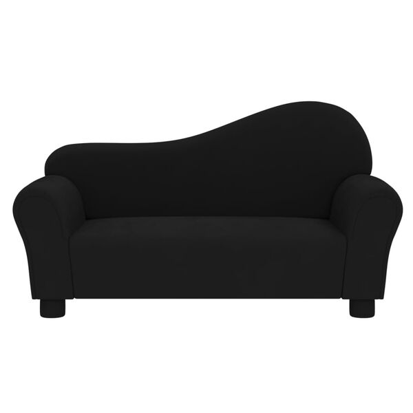 vidaXL Kindersofa Schwarz Samt