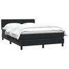 vidaXL Boxspringbett mit Matratze Schwarz 160x220 cm Samt
