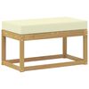 vidaXL Outdoor Hocker Bank Massivholz Akazie Wei&szlig;