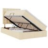 vidaXL Aufbewahrungsbett mit Matratze Creme 120 x 200 cm Stoff