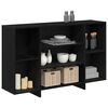 vidaXL Sideboard Schwarz Eichen-Optik 120 x 30 x 75 cm Holzwerkstoff