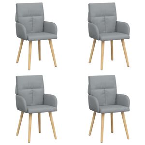 vidaXL Esszimmerst&uuml;hle 4 stk. Stoff Hellgrau 60 x 56 x 93 cm