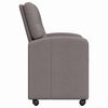 vidaXL Esszimmerst&uuml;hle mit Rollen 2 pcs Taupe 57 x 67 x 95 cm Stoff