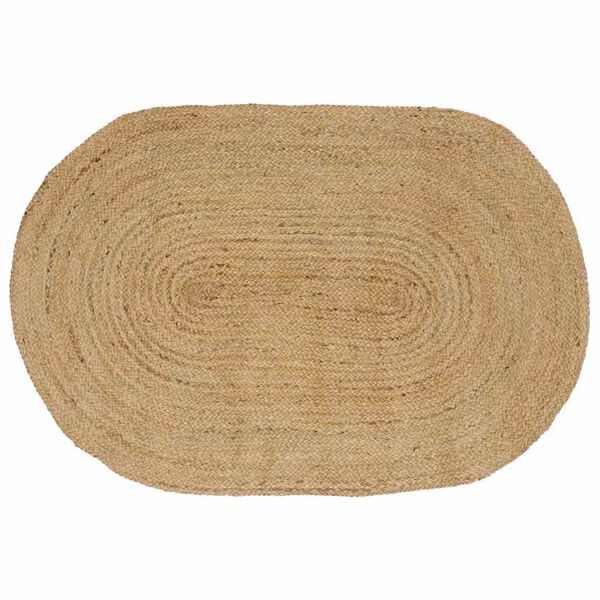 vidaXL Bereichsteppiche Oval Natur 205 x 305 cm Jute