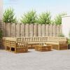 vidaXL Sofagarnituren 10 pcs Natur und Beige Massivholz Akazie