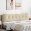 vidaXL R&uuml;cken Kissen Creme 180 x 24 x 50 cm Stoff