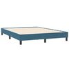 vidaXL Boxspringbett mit Matratze Dunkelblau 160x210 cm Samt