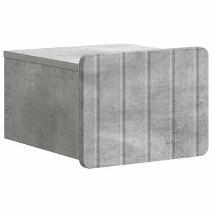 vidaXL Wandmontierter Nachttisch Betongrau 33 x 34,5 x 24 cm