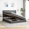 vidaXL Bett mit Stauraum und LED Dunkelgrau 180 x 200 cm Polyester