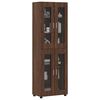 vidaXL Highboard Braun Eichen-Optik 60 x 35 x 182 cm Holzwerkstoff
