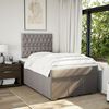vidaXL Boxspringbett mit Matratze Taupe 120x190 cm Stoff