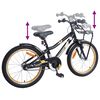 vidaXL Kinderfahrrad 18 Zoll f&uuml;r 5-7 Jahre alt Orange Schwarz