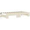 vidaXL Tagesbett Ausziehbar mit Schubladen Creme 90x200 cm Kunstleder