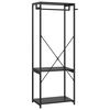vidaXL Kleiderschrank Schwarz 60x40x167 cm Metall und Holzwerkstoff