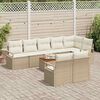 vidaXL Garten-Sofa-Set 9 pcs Beige und Wei&szlig;
