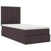 vidaXL Ottoman-Bett mit Matratze Dunkelbraun 90x200 cm Stoff