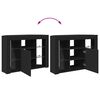 vidaXL Eck-LED-TV-Schrank Schwarz 100x40x68cm Holzwerkstoff