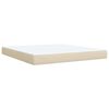 vidaXL Boxspringbett mit Matratze Creme 180x200 cm Stoff